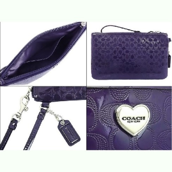 Coach Medium Patent Leather Black Wristlet - Picture 3 of 3